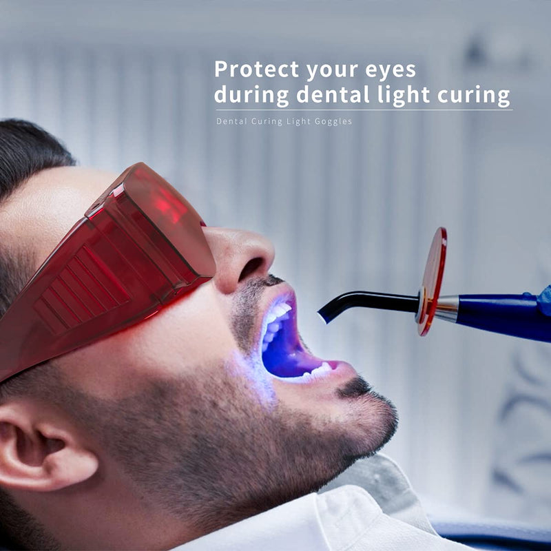 ANNWAH 4PCS Dental Red Goggles Glasses Protect Eyes for Teeth Whitening
