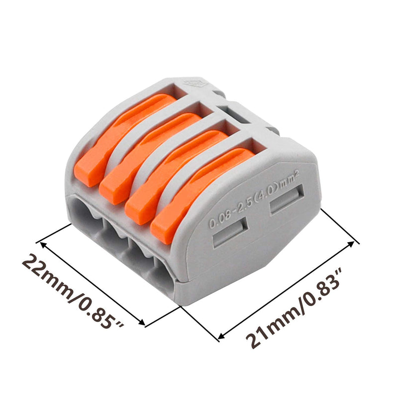 Lever Nut Wire Connector, 5 Port PCT-215, 50 Pack, Assortment Conductor Compact Wire Connectors Terminal Block Wire Push Cable Connector 5 Pole-50 Pack - NewNest Australia