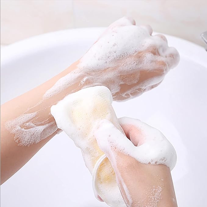 SHULLIN Foaming Net, Wash Net, Soap Storage Net, Set of 10, Soap Net, Soap Bag, Soap Mesh, Drawstring Bag, Mesh, For Soap and Facial Cleansing Baths - NewNest Australia