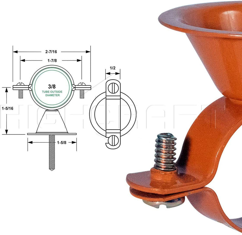 ICF-DQ01-10 Bell Hanger Copper Coated Steel for 1'' Pipe (10PK), 1, 10 Pack 1 in.
