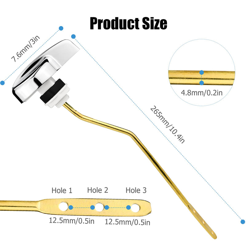for TOTO Toilet Handle Replacement Parts Kit, Universal THU068#CP Trip Lvr for St743S Side Mount Toilet Flush Tank Lever Handle for TOTO Kohler Toilet Tank, 1-Pack Copper Lever 1 Pack Bright Silver