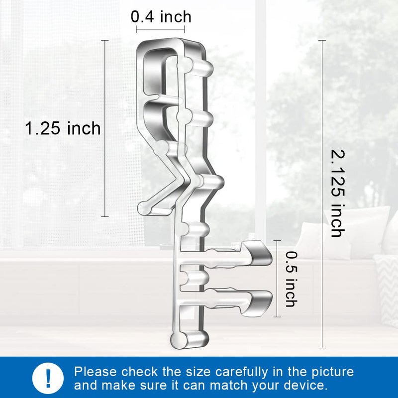 Hidden Channel Valance Clips, 2-1/8inch Clear Plastic Valance Clips for The Valance with a Groove in The Back (24pcs) 24