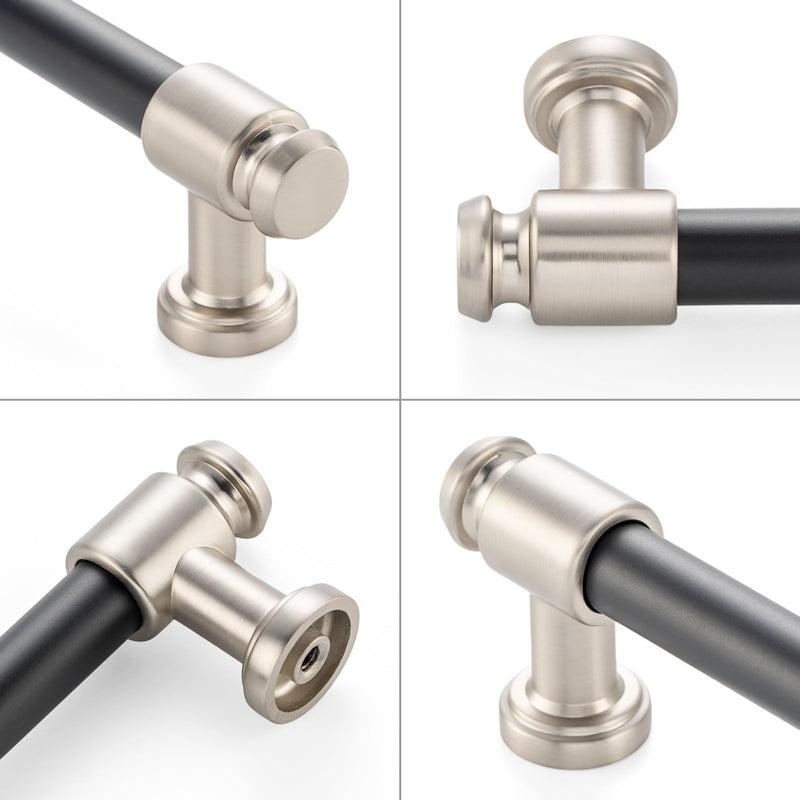 KOOFIZO 10 Pack 7-1/2 in Black & Nickel Cabinet Pull, Drawer Handles P11 Black + Brushed Nickel 7-1/2" CC