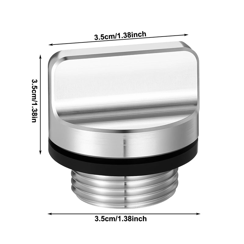 2 Pack 1.4 Inches Aluminum Boat Drain Plugs Applicable to Aluminum Boats with Floor Boat Hole Plugs with Neoprene Washer Boats Trailer Accessories (Not Transom Drain)