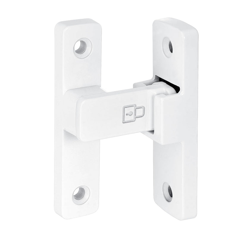 4 Packs White 90 Degree Barn Door Lock ，Premium Zinc Alloy Latch - Flip Gate Latches ，for Cabinets, Bathroom, Barn & Garden Doors - Secure Sliding Door Hardware White_90 Degree 4
