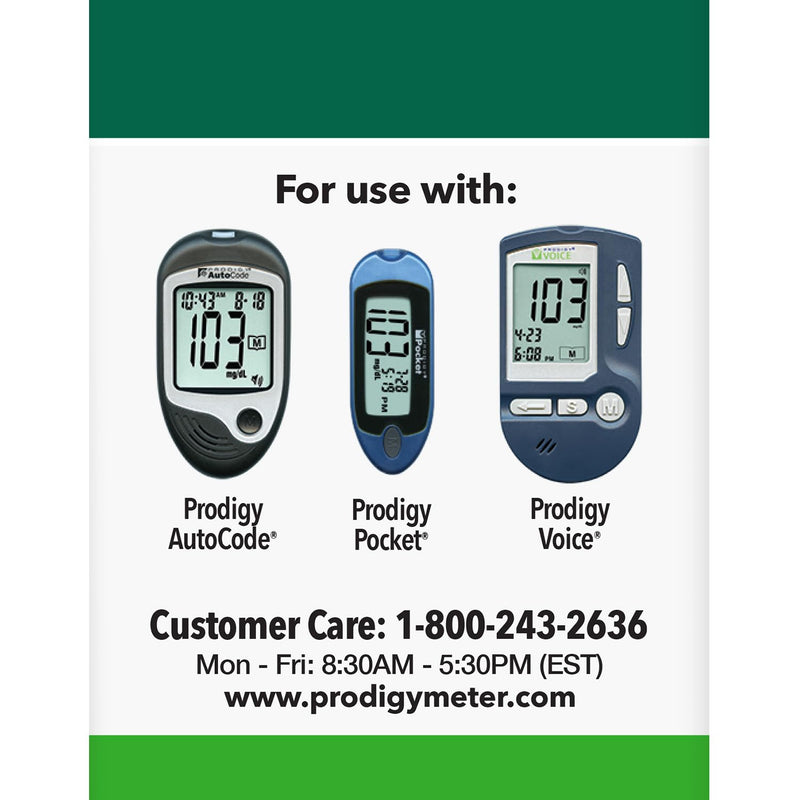 PRODIGY 100ct Test Strips with AutoCode Talking Meter Starter Kit