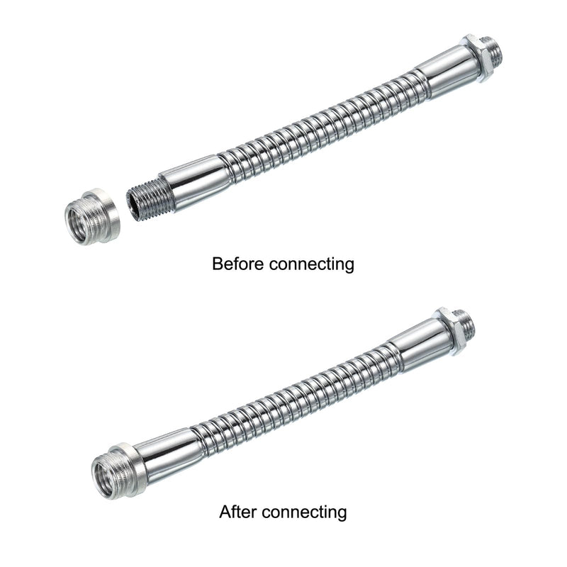 PATIKIL Gooseneck Tube Connection Thread, 3 Pack M10 Male to M6 Fine Thread Female Conversion Nut Gooseneck Hose Adapter for Microphone Gooseneck Hose Adapter