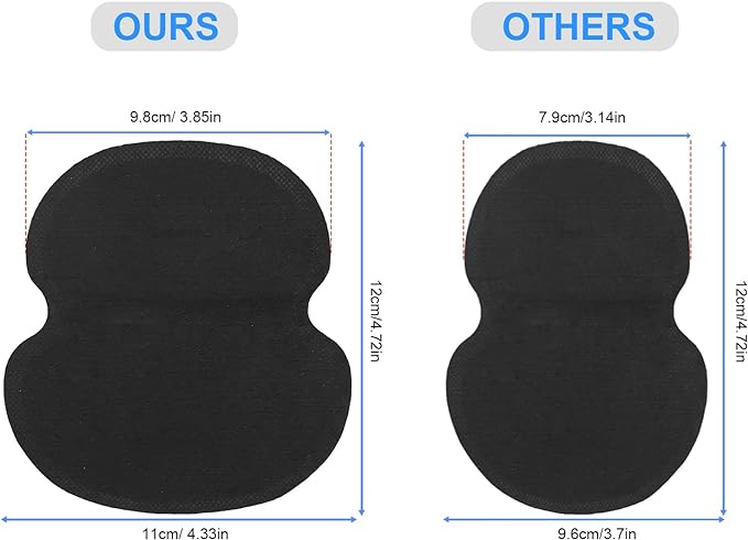 Big Men and Women Hyperhidrosis Armpit Sweat Pads [100 Sheets], CANAGROW Disposable Armpit Sweat Pads, Comfortable, Odorless, Invisible, Super Adhesive, Sweat-free Armpit Protection, Black - NewNest Australia