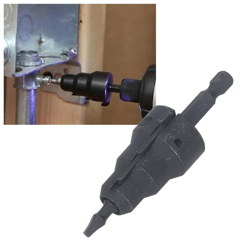 Power Conduit Reamer 1/4 Inch Shank High Carbon Steel Hand Held Conduit Deburring Tool with 5 Blades