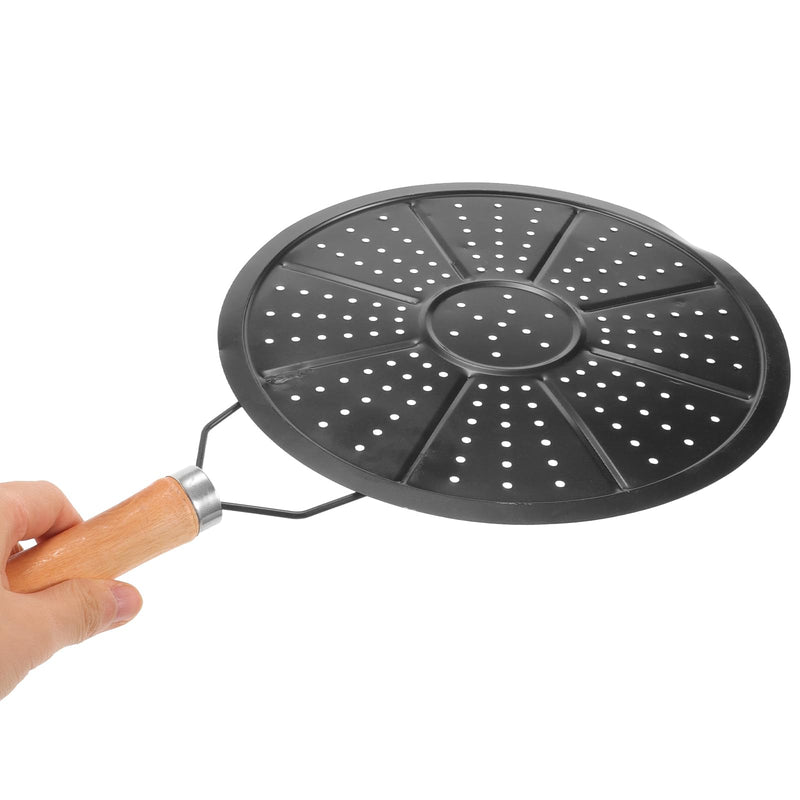 Hemoton Kitchen Heat Diffuser Insulation Pad 14.37 X 8.66 in Anti-Scalding Pot Mat with Wooden Handle Heat Resistant Trivet for Stove Top Coffee Mug Warmer Milk Insulation Mats 2 Pcs