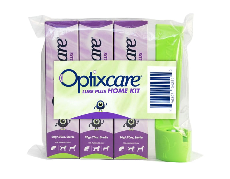 Optixcare Eye Lube Plus Home Kit – 3 x 20g Tubes + Lubricant Holder – Long‑Lasting Eye Lubrication for Pets – Daily Eye Moisture Support
