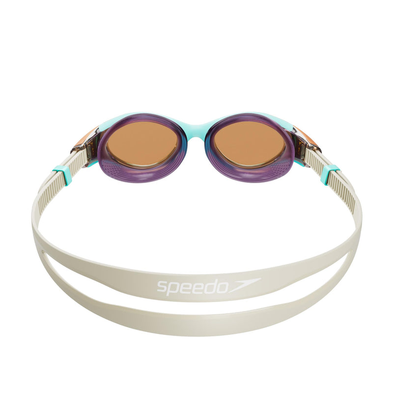 Speedo Women's Swim Goggle Biofuse 2.0 Marine Blue/Pumpkin Spice/Pale Tan One Size
