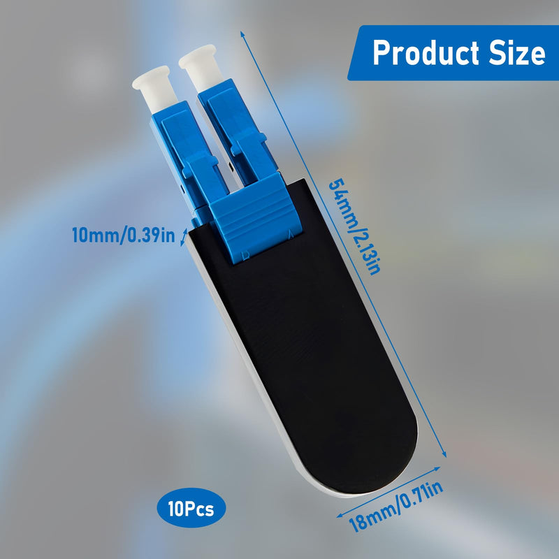 10 Pack Singlemode LC/UPC Fiber Optic Loopback Tester, Duplex LC Connector Test Plug, Single Mode 9/125 Test Plug for Testing Applications