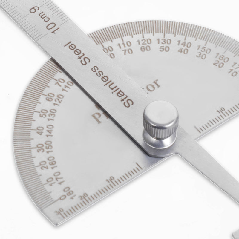 Stainless Steel Angle Protractor 0-180 Degrees Angle Ruler Finder 10 cm Woodworking Ruler Adjustable Angle Protractor Angle Finder Ruler Craftsman Angle Measure Tool Angle Measure Tool