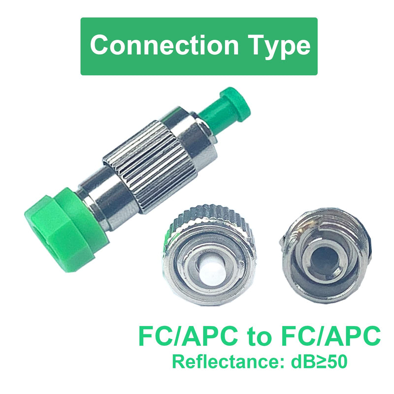 5Pcs 10dB FC-APC Fiber Optic attenuator, Fiber Signal Attenuation Converter, FC Ferrule Inserts Connector