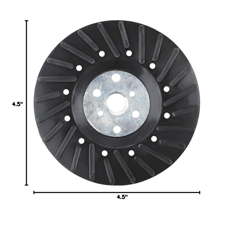 BHA Angle Grinder Ribbed Backing Pad for Resin Fiber Disc, 4.5" x 5/8"-11 4.5"