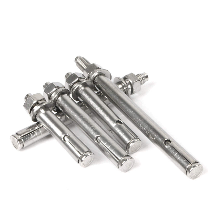 5 Pcs M6 x 60mm 304 Stainless Steel Expansion Bolt External Hex Expansion Screw Bolt Sleeve Anchor，Pool Safety Cover Expansion Bolts，for Concrete(a32800001) M6x60mm