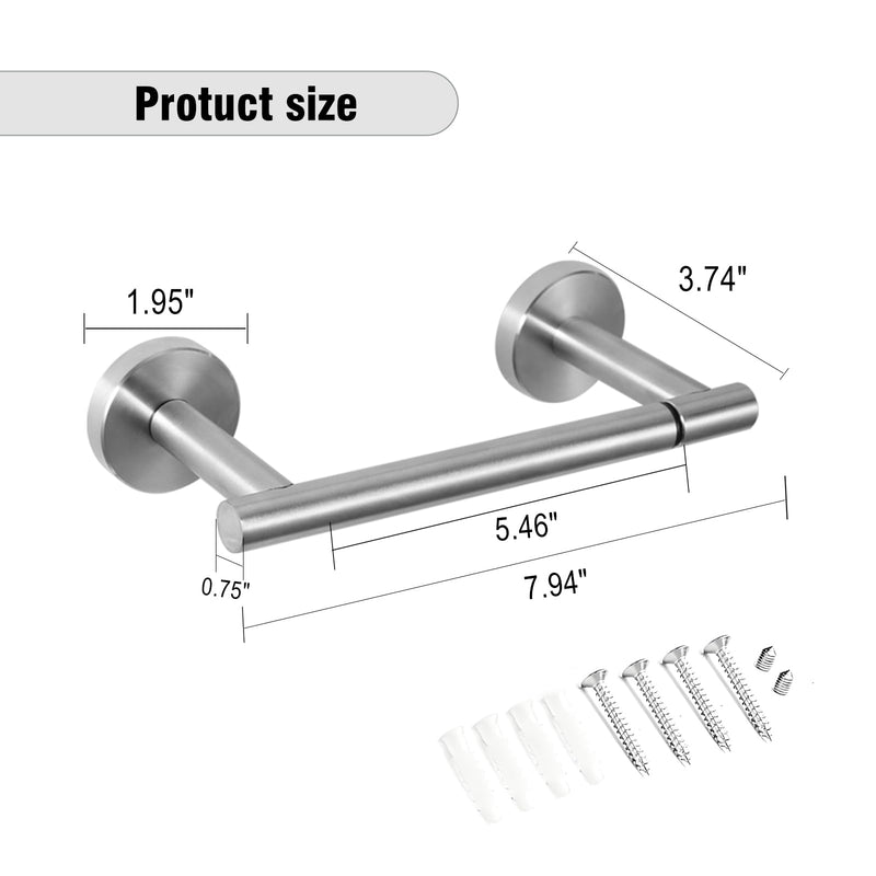 #304 Stainless Steel Toilet Paper Holder,Round Design,Brushed Nickel Brushed Nickel-two Parts Two parts