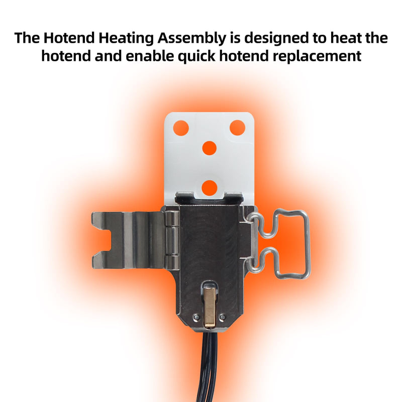 Orignall Hotend Heating Assembly for BambuLab P2S: Quick-Change Replacement with Ceramic Heater Cartridge Thermistor and Mounting Base Clip 3D Printer Accessories