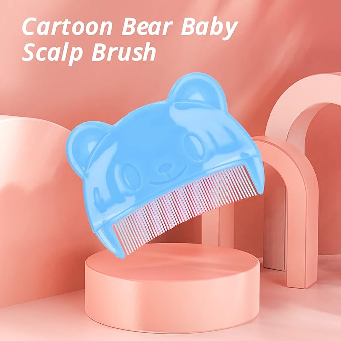 2pcs Baby Scalp Brush Silicone Baby and Bath Comb Scalp Comb Comfortable Newborn Scalp Bath Tool Baby (Gold) - NewNest Australia