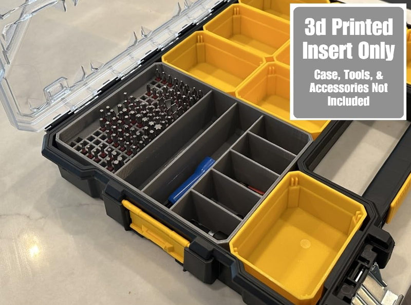 GarageInOrder Impact Bit Organizer for Dewalt Pro Organizer (Black) Black