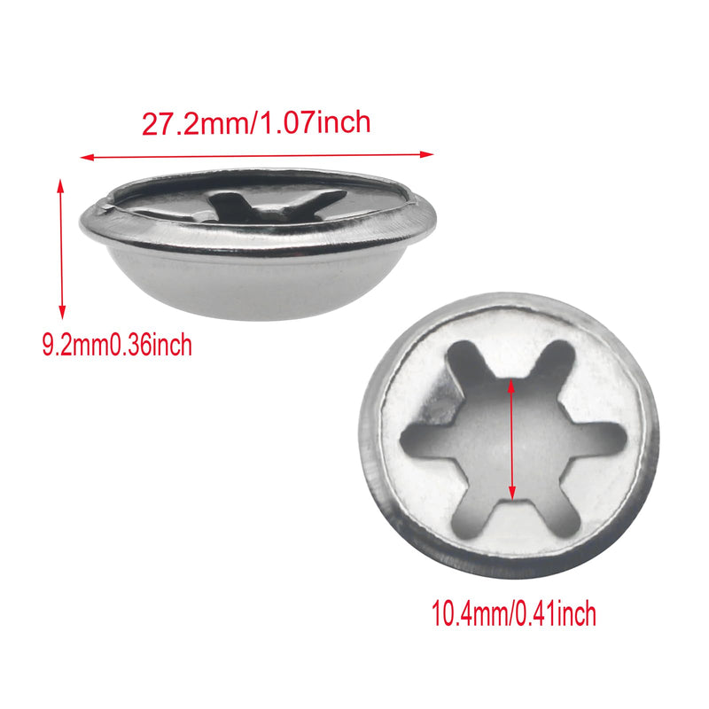 FDXGYH 4 Pcs Push On Pushnut Caps Spring Steel Pushnut Permanent Washer Caps Fits 1/2” in Diameter Axles for Hand Trucks, Rolling Bins, and Lawn Wagons 1/2 inch Gold