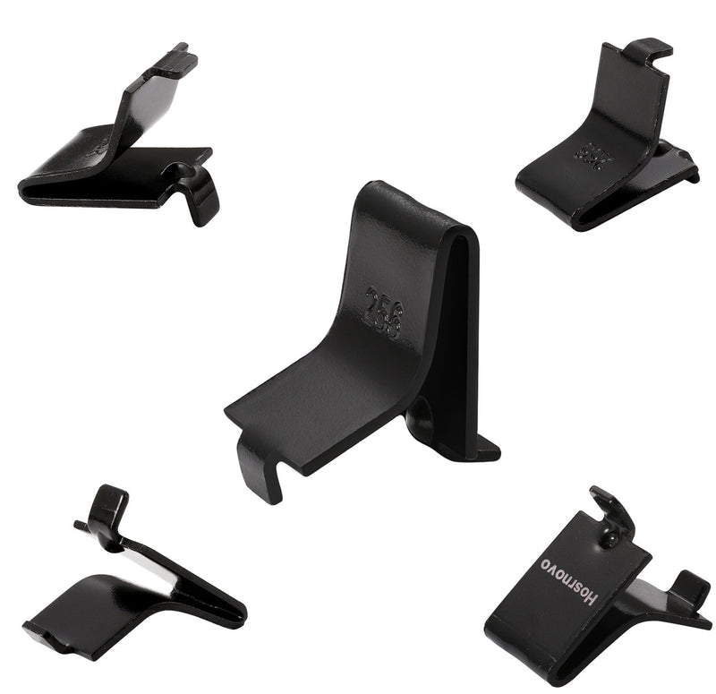 Shelf Clips, Hosrnovo 28PCS Adjustable Shelf Brackets for 255 Standard Pilaster, Heavy Duty Metal Shelving Brackets Clips for Kitchen Cabinet Bookcase (Black)