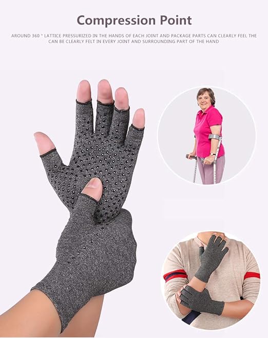 KYNCILOR Joint Protection Gloves - Men Women Compression Hand Gloves for Osteoarthritis and Rheumatism Rehabilitation Training - Joint Relief - Carpal Tunnel Wrist Support (Gray, S) - NewNest Australia