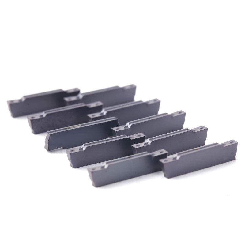 MGMN200-M Carbide Grooving Inserts for MGEHR/L and MGIVR/L Grooving Cut-Off Tool Holder, Installed with KOLORY, PVD Coating, 10pcs
