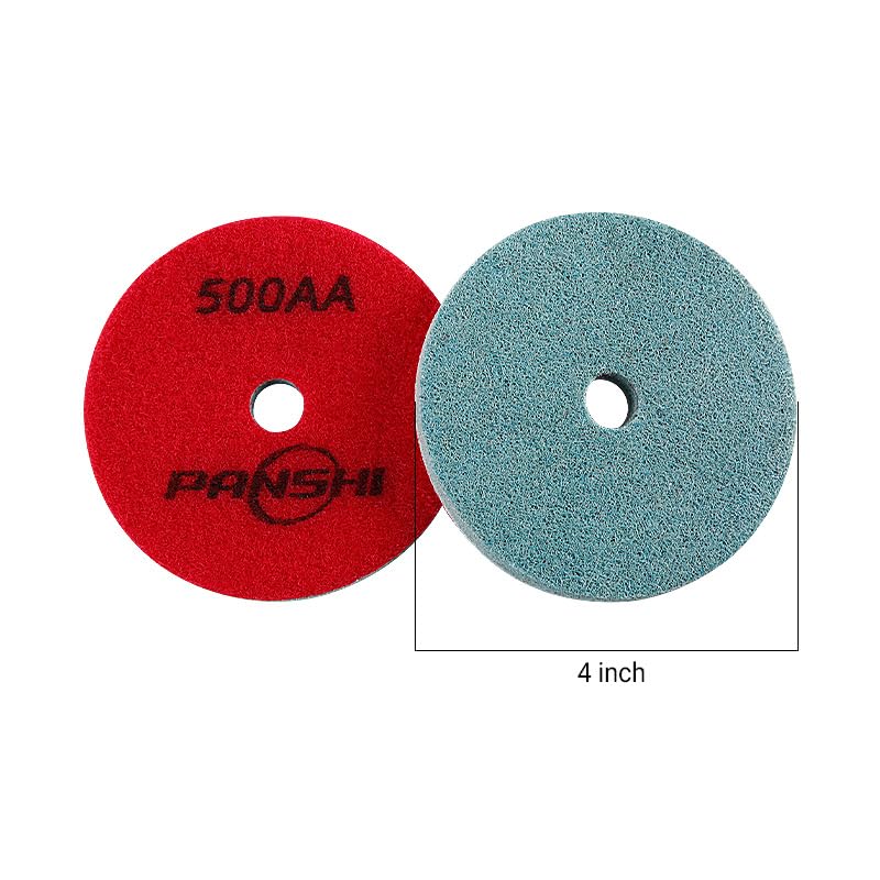LOZLIN 8PCS 5/8-11 Granite Sponge Polishing Pad 4 inch Granite Marble Terrazzo Pad Concrete Terrazzo Polishing Foam Grinding Discs