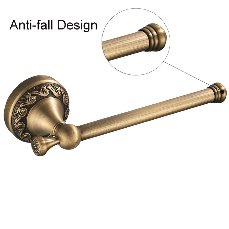 Antique Brass Toilet Paper Holder,Brass Hand Towel Ring,Antique Towel Holder Toilet Paper Hanger 2 Pieces,Retro Tissue Roll Holder Bathroom Accessories Wall Mounted Antique B