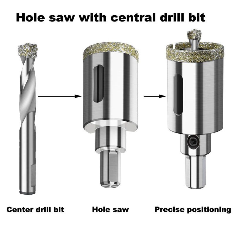120mm Diamond Drill Bit with Pilot Bit, Tile Glass Hole Saw, Suitable for Tile, Ceramic, Glass, Porcelain, Marble, DIY Kitchen Bathroom Shower 120mm