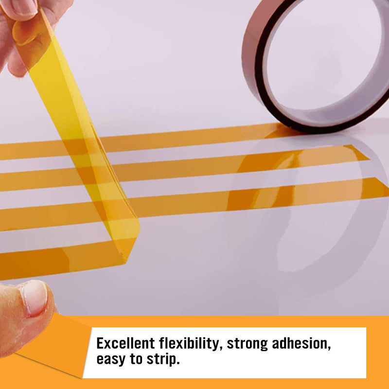 Kapton Tape, Polyimide Film Tape, 2" x 36 yd, for 3D Printing, Electric Task, Soldering, No Residue. 2"(50mm)-36yds-1 Roll