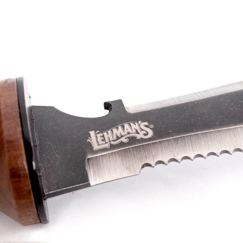 Lehman's Hori Hori Garden Knife, Durable Double Edge, Hardened Steel with Wooden Handle, Hand Weeding and Digging Tool with Sheath