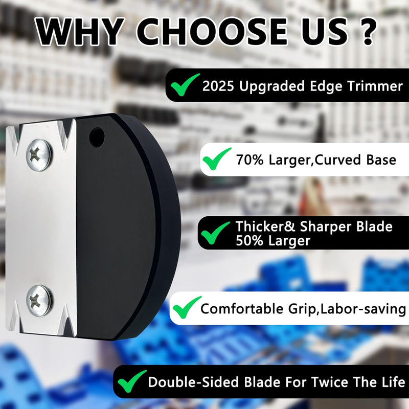 Edge Banding Trimmer & Cutter- 2025 Upgraded Edge Banding Trimmer for Woodworking,Edge Corner Planer with Hanging Strap,Durable Edge Banding Trimmer,for Wood|PVC|ABS|Veneer