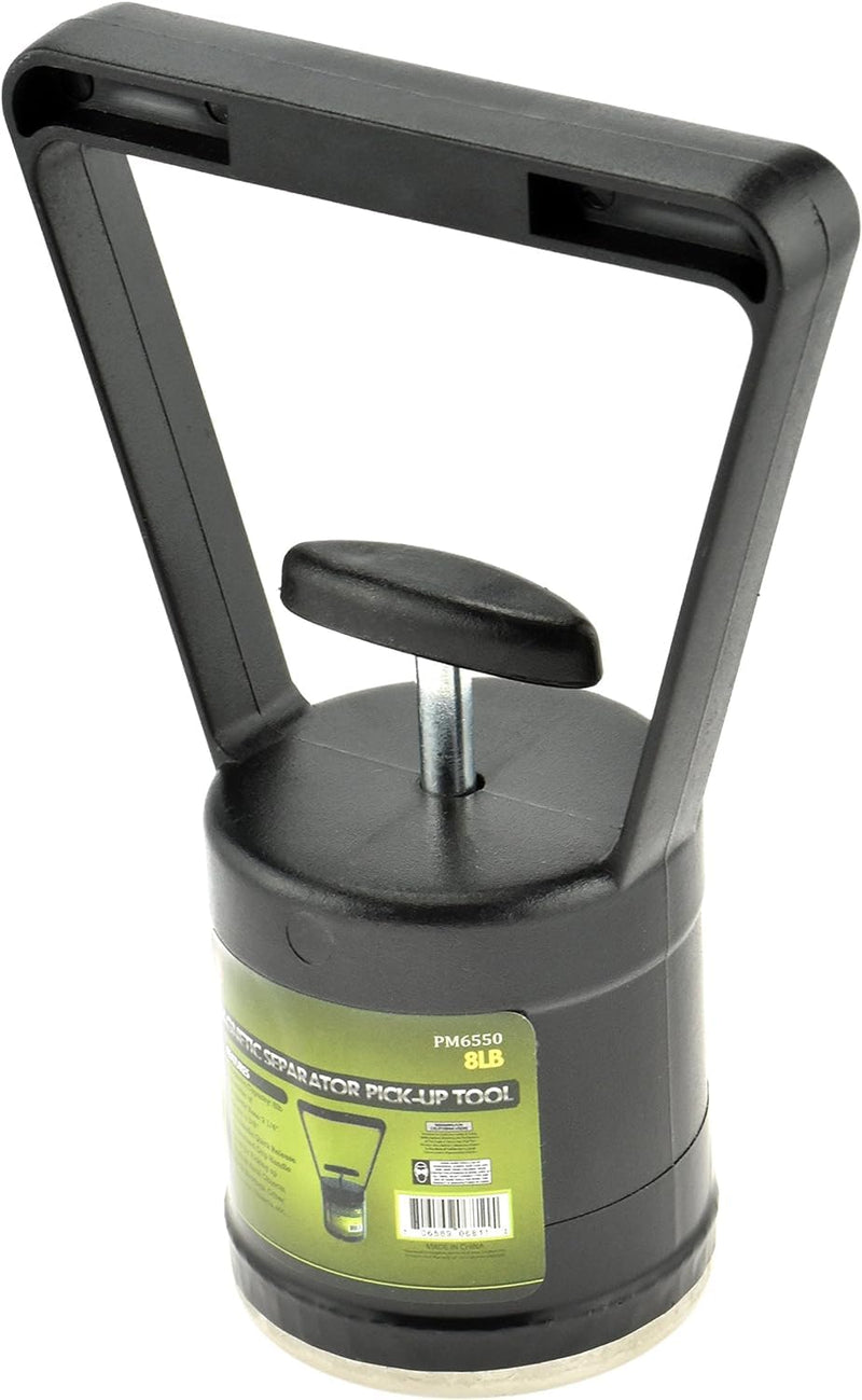 SE Magnetic Separator Pick-Up Tool with Quick Release - 8 lb Capacity, Rubberized Grip Handle, Ideal for Metal Shavings and Ferrous Object Retrieval PM6550 Pack of 1 - NewNest Australia