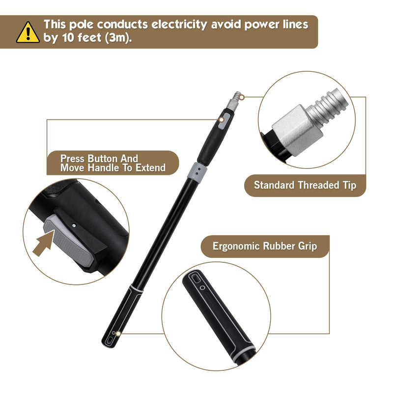ROLLINGDOG Two-Way Paint Roller Extension Pole(2.46 feet - 4.83 feet) 2.46 feet - 4.83 feet