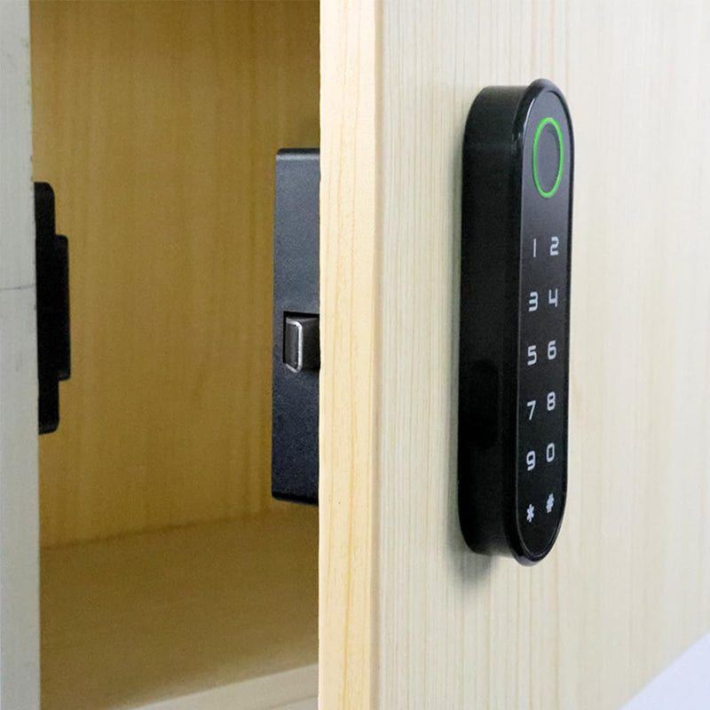 Waterproof Smart Fingerprint Cabinet Lock with USB Key for Wooden Furniture Drawer and Wardrobe