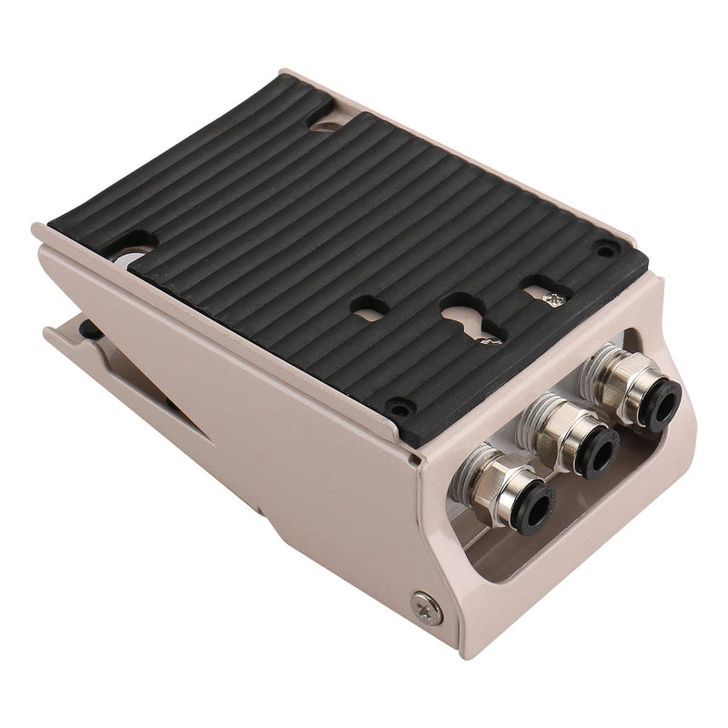 Baomain 1/4 PT Pneumatic Foot Pedal Valve FV-420 4 Way 2 Position Threaded Rubber Nonslip Pressure Control with 6mm Fittings