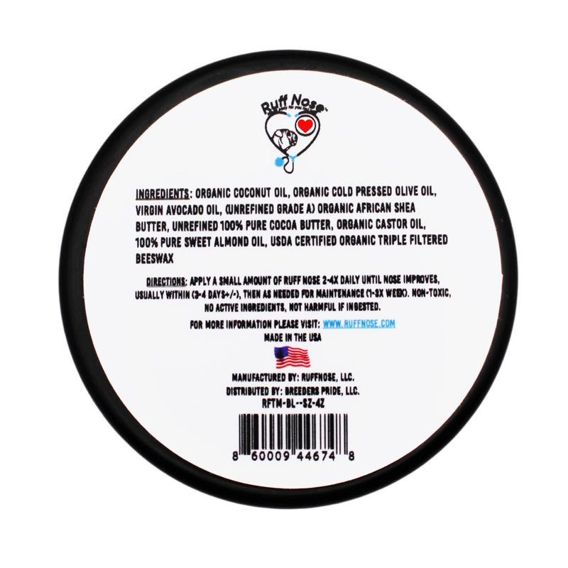 RuffNose Dog Nose Butter/Balm 1 Oz - All-Natural Snout Soother with Organic Oils, Butters & Beeswax - Relief for Dry, Cracked, Chapped Noses - Safe for Licking, Made in USA 1 Oz. - PawsPlanet Australia