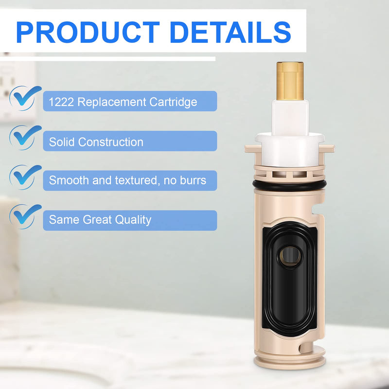 Qunclay 6 Pack Compatible with Moen 1222 Replacement Cartridge Kit One-handle Positemp Faucets Tub Bathtub Shower Cartridge Replacement Tool Brass and Plastic Shower Part Cartridge - NewNest Australia