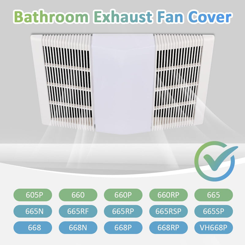 WKZO S89852000 89852000 Exhaust Fan Cover with Lens for Br-oan Nutone S89852000-16.25 x 9.84"