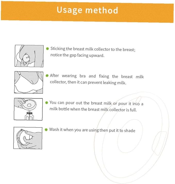 Breast Milk Collector Breast Milk Collector Bag Leak Proof Cup Saver Nipple Pack of 2 - NewNest Australia