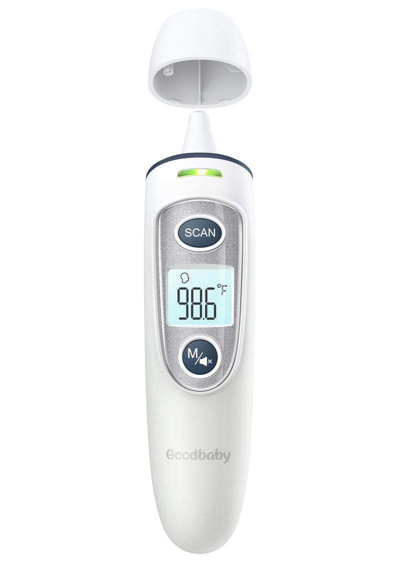 Ear Thermometer for Adults and Kids, Digital Accurate Ear and Forehead Thermometer with Fever Alarm, 1 Second Fast Result, FSA HSA Eligible, Easy to use, 2 in 1 Mode Grey