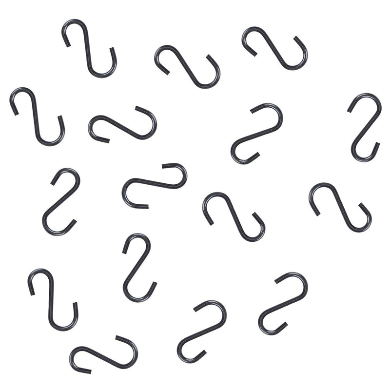 100 Pieces 1/2 Inch Mini S Hooks Small S Hooks Stainless Steel S Shaped Hooks for Crafts, Jewelry and Hanging (Black) Black 100