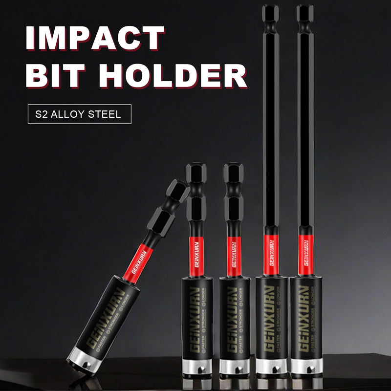 8PACK Impact Magnetic Screwdriver Bit Holders, Extension Socket Drill Bit Holder S2 Alloy Steel Hex Shank Quick-Change Drill Bit Guide（3inches and 6inches） MIXED-Bit Holder-8PCS