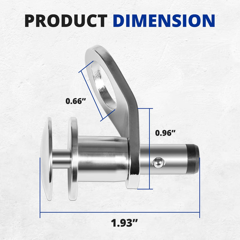 3/8" Quick Release Boat Fender Holder or Receiver - Marine Stainless Steel Boat Fender Holder Mount Cleat Hook or Receiver Set 3/8-inch Holder