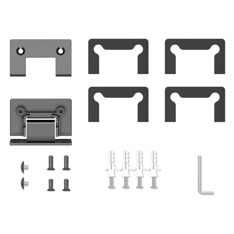 Matte Black 90 Degree Glass Shower Door Hinges, Heavy Duty Stainless Steel, 1/4" to 1/2" Thick Glass, 50-55 lbs Capacity, 90 Opening, Easy Installation 1Piece Matte Black