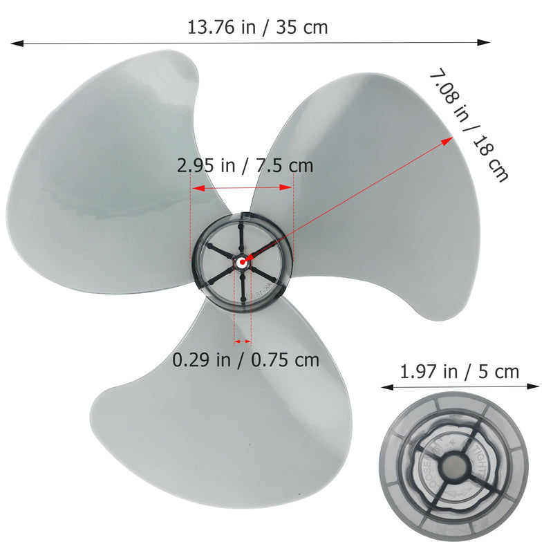 Ipetboom 16 Inch Fan Blade Replacement with Nut Cover