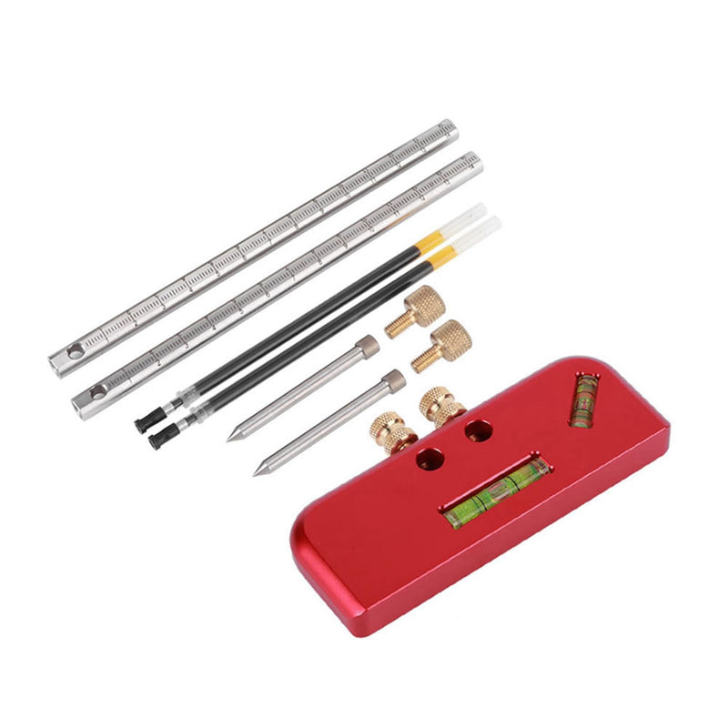 Wood Scribing Mortise Gauge, Double Head Aluminium Alloy Carpenter Tool, Adjustable Marking Gauge Woodworking Scribe for Carpenter
